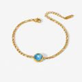 Aqua Gem Gold Bracelet