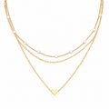 Adeline Layered Heart & Pearl Choker
